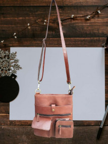 Girl Side bag Brown 27×25 cm