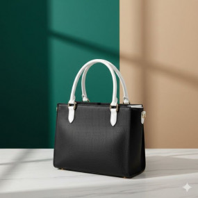 Black Ladies Leather Hand Bag