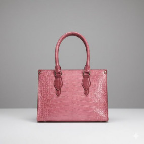 Pink Ladies Leather Hand Bag