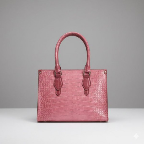 Pink Ladies Leather Hand Bag