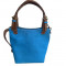 Blue Ladies Leather Hand Bag
