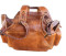 Celtic Premium Export Quality Tan Leather Backpack with Multi Zip Pockets Tan Colour