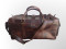 Leather Duffle Bag Cherry Color